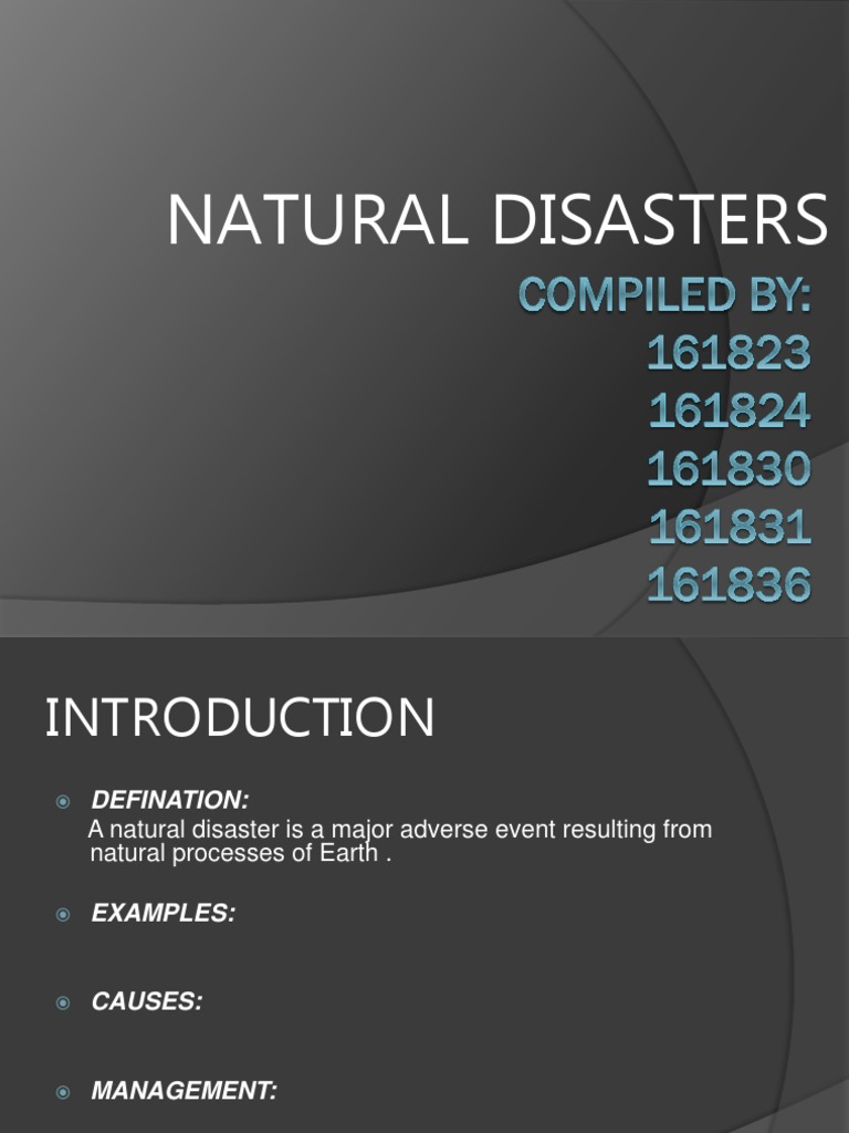 Understanding Natural Disasters | PDF