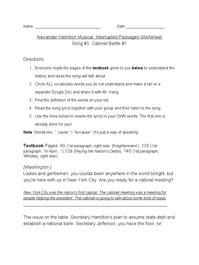 Battle 1 Ipw PDF Alexander Hamilton Thomas Jefferson