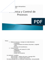 Clases Dinamica y Control de Proceso - Prof. J. Voss - Universidad Tecnologica Metropolitana