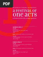 A Festival of One Acts Program