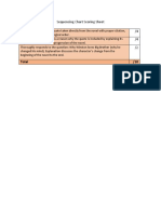 Sequencing Rubric