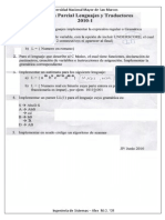 Examen Parcial de Lenguajes y Traductores 2010-I - Pariona