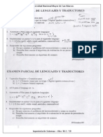 Examen Parcial Lenguajes y Traductores 2009 - Pariona