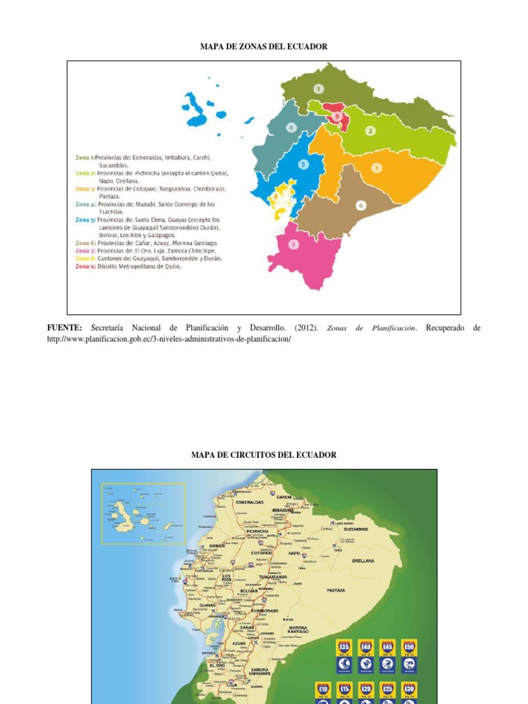 Mapa De Zonas Del Ecuador
