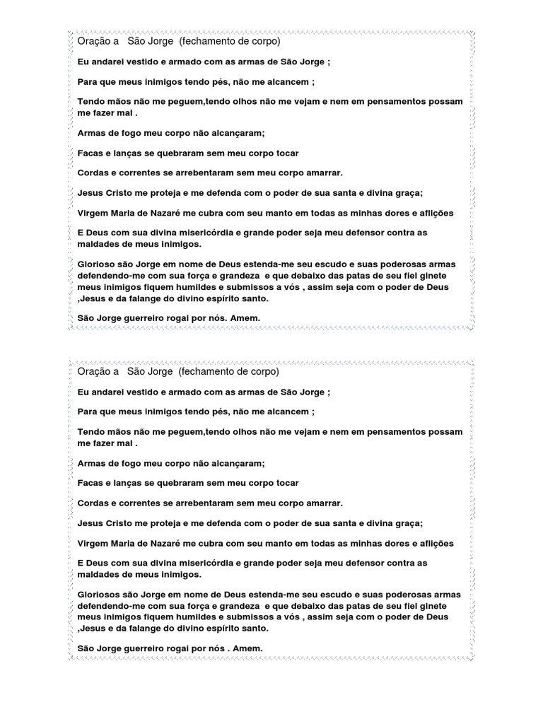 Oracao A Sao Jorge Fechamento De Corpo Miguel Arcanjo Oracao miguel arcanjo