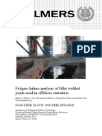 Fatigue Failure Analysis of Fillet Welded Joints Used in Offshore Structures