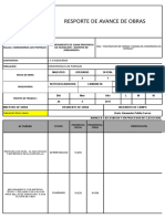 Reporte de Avance de Obras Pucacocha