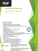 Conteúdo Programático CONCURSO SEDUC/AM 2018