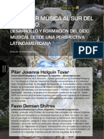 ESCUCHAR MÚSICA AL SUR DEL RÍO BRAVO: Desarrollo y Formación Del Oído Musical Desde Una Perspectiva Latinoamericana (Shifres-Holguín)