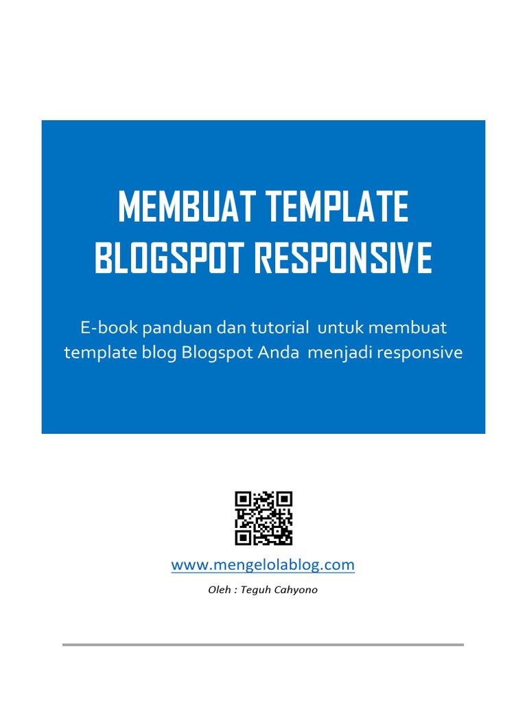 Membuat Template Blogspot Responsive PDF Komputer