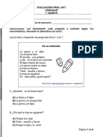 Eval Final Lenguaje 1° Básico 2017