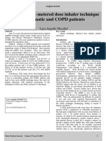 A Review of The Metered Dose Inhaler Technique in Asthmatic and COPD Patients