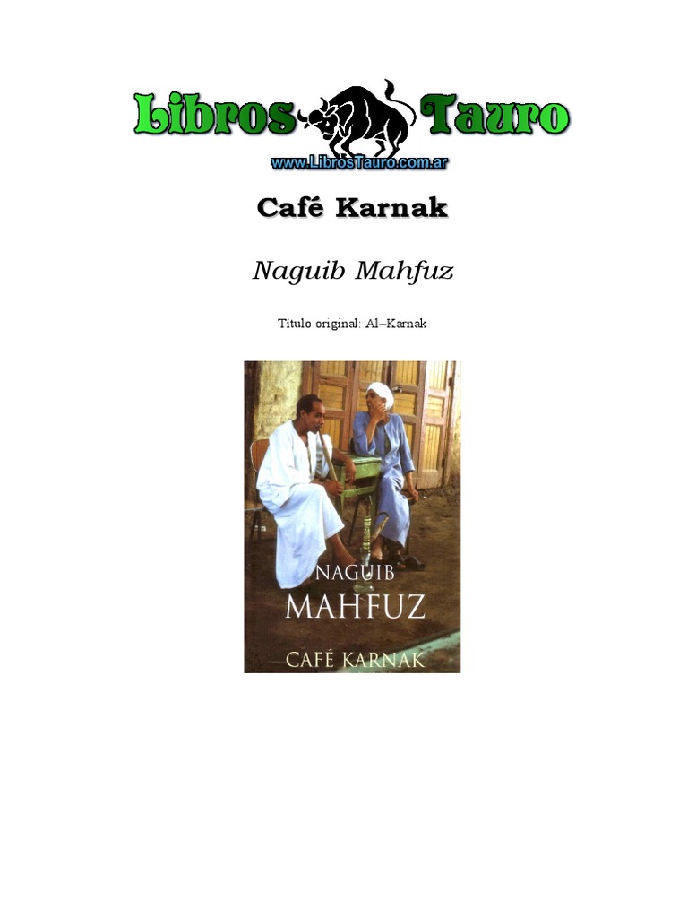 Mahfuz, Naguib - Cafe Karnak | PDF | café | Amor