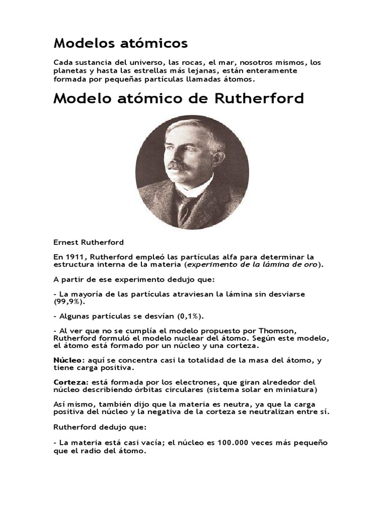 Modelos Atómicos Núcleo Atómico Desintegración Radioactiva