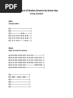 Boulevard of Broken Dream Guitar Tab