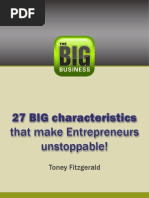 27 BIG Characteristics That Make Entrepreneurs Unstoppable