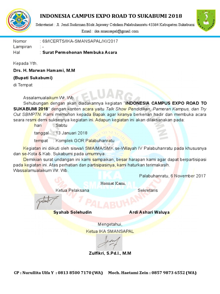 Surat Permohonan Membuka Acara Pak Marwan Pdf