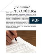 Qué Es Una Una Escritura Publica