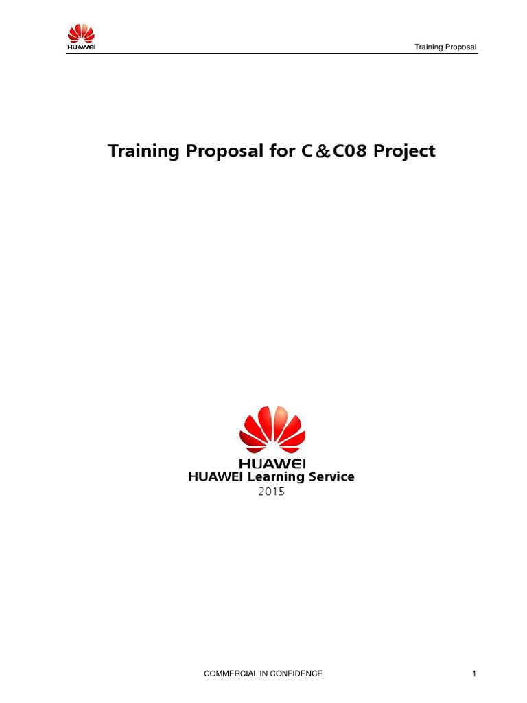 Training Proposal For C C08 Project: HUAWEI Learning Service | PDF ...