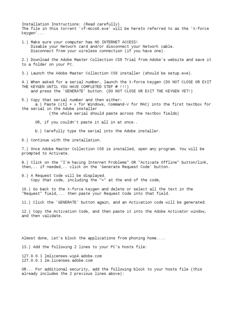 Cs6 Install Instructions Windows Registry Computer File