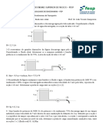 Lista - 8 de FT - FESP - Bernouilli - Fluido Real e Ideal