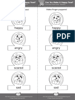 Can You Make A Happy Face Worksheet Finger Puppets BW PDF