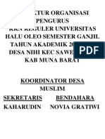 Struktur Organisasi Pengurus KKN