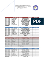 Raspored Takmicenja Druga Liga-Centar 2015-16 - Proljetni Dio PDF