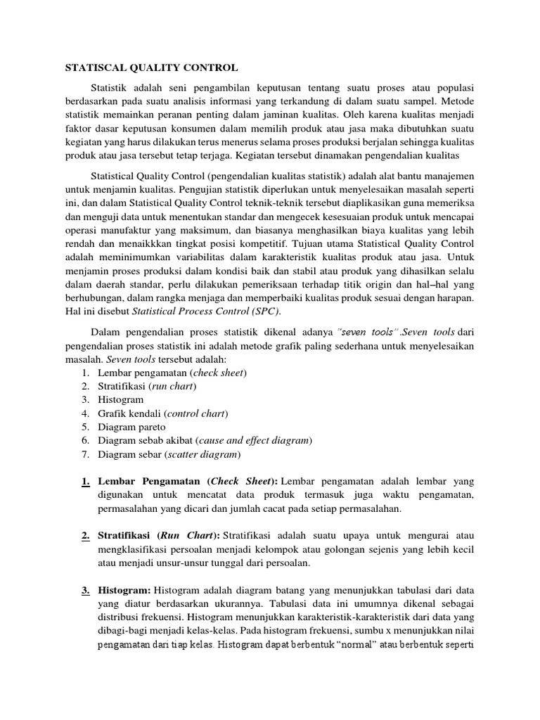 Statiscal Quality Control Pdf