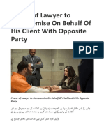 Power of Lawyer To Compromise On Behalf of His Client With Opposite Party - My Blog