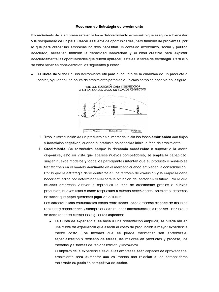 Estrategias para el Crecimiento Empresarial | PDF | Crecimiento ...