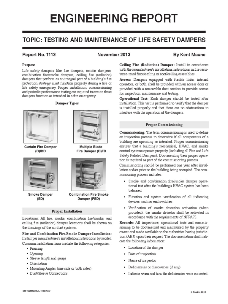 Ruskin Fire Damper Graphical User Interfaces Fuse Electrical