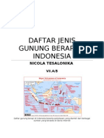 Daftar Jenis Gunung Berapi Di Indonesia