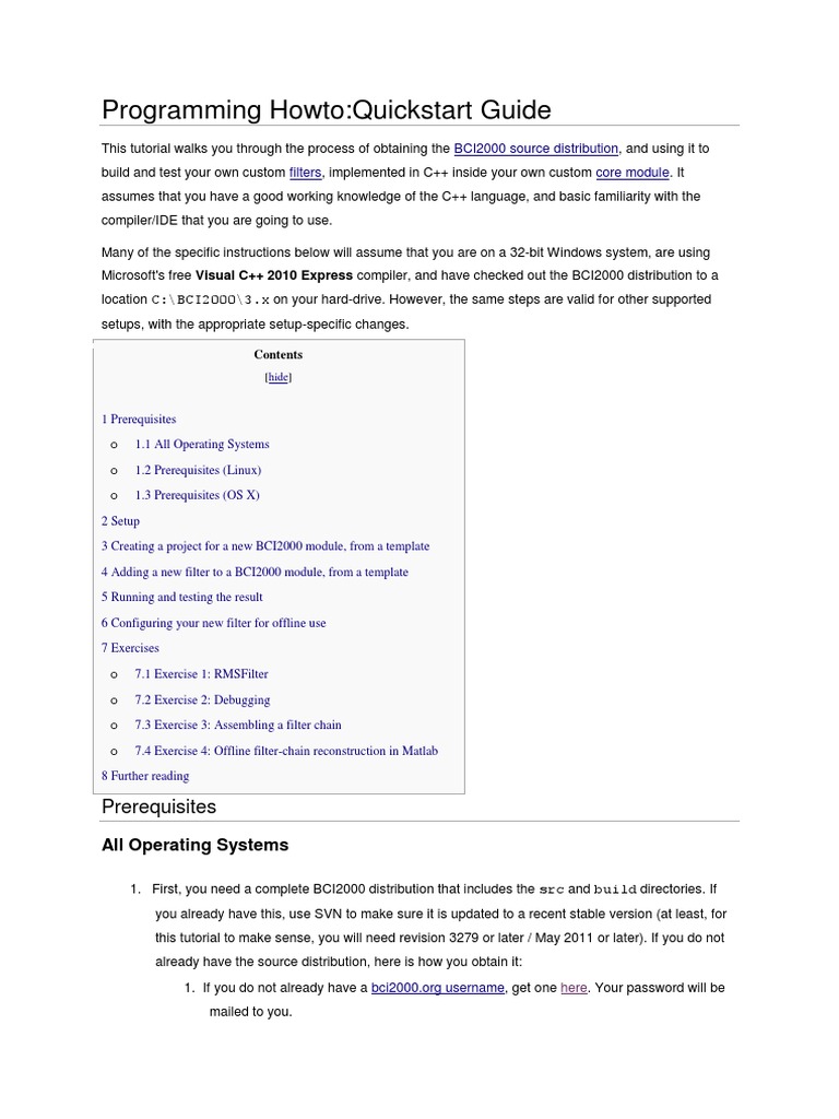 BCI2000 | PDF | Class (Computer Programming) | Inheritance (Object ...