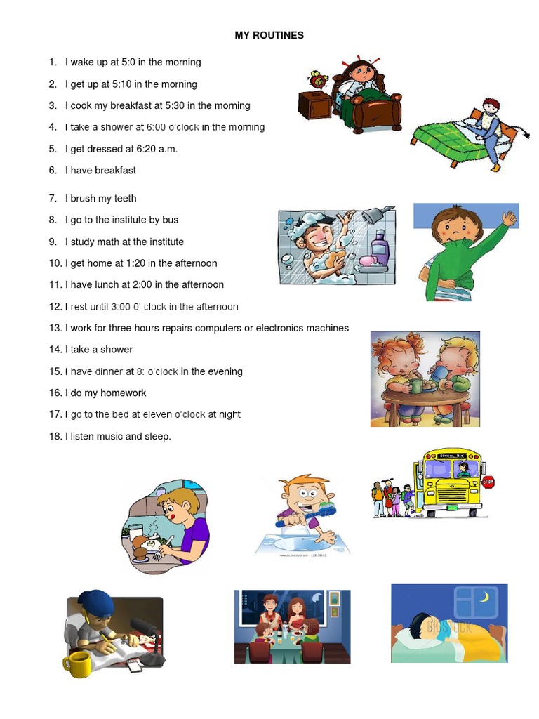 Student's Daily Routine | PDF