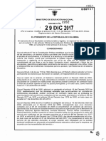 Decreto 2262 Del 29 de Diciembre de 2017 - Educación