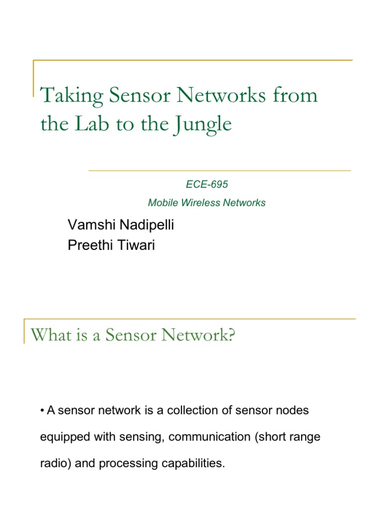 Mobile Wireless Networks Overview | PDF | Wireless Sensor Network ...