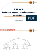 Lecture 34(Subset Sum,Assignment)