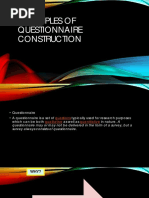 Principles of Questionnaire Construction