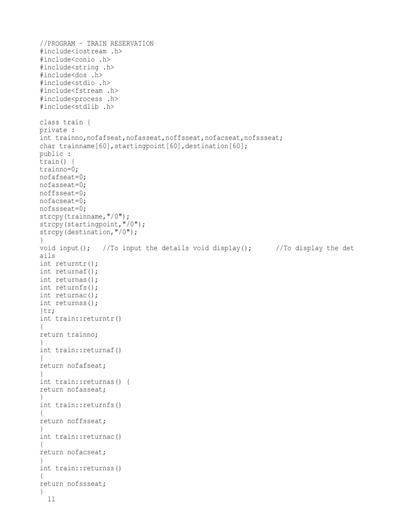 Train Reservation System Overview | PDF | Software Development | Models ...