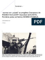 "Bomba Din Carpaţi" Se Pregătea Ceauşescu de RĂZBOI NUCLEAR - Dezvăluiri ŞOCANTE - România Putea Să Fabrice BOMBA ATOMICĂ - Nicolae Ceauşescu Preşedintele României Site Oficial