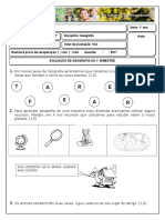 Avaliação Geografia 1 Bim