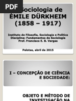 A Sociologia de Émile Durkheim
