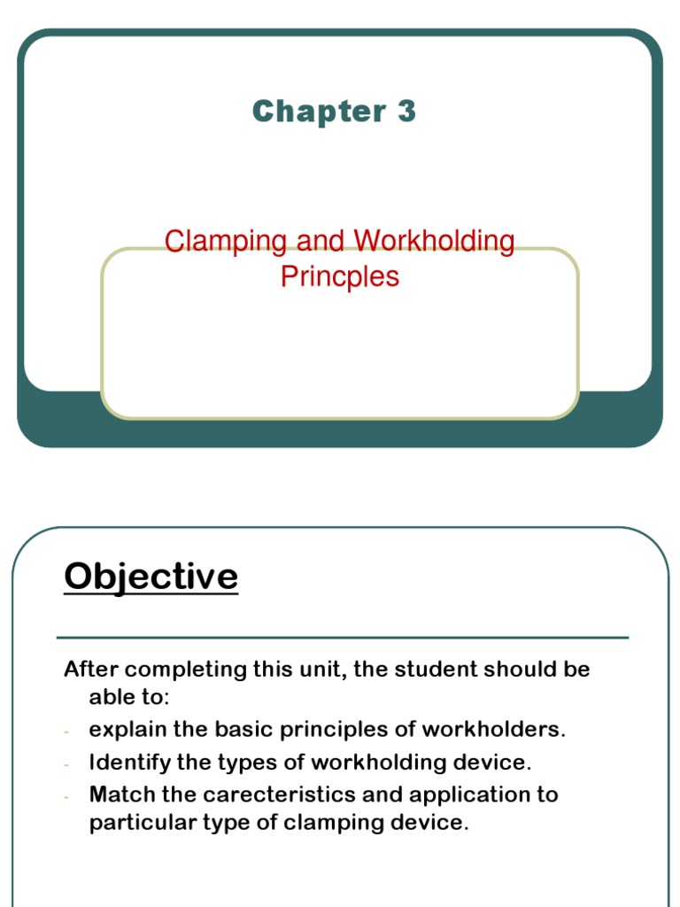 Clamping and Workholding Principles | PDF | Technology & Engineering ...