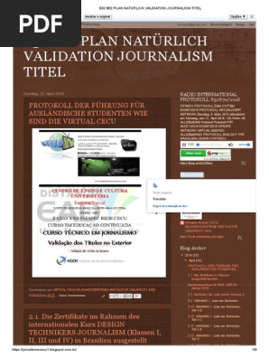 832 862 Plan Natürlich Validation Journalism Titel Alemão