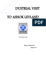 An Industrial Visit To Ashok Leyland: Report Submitted by Suganya .R