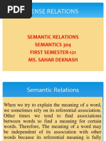 Semantic Relations