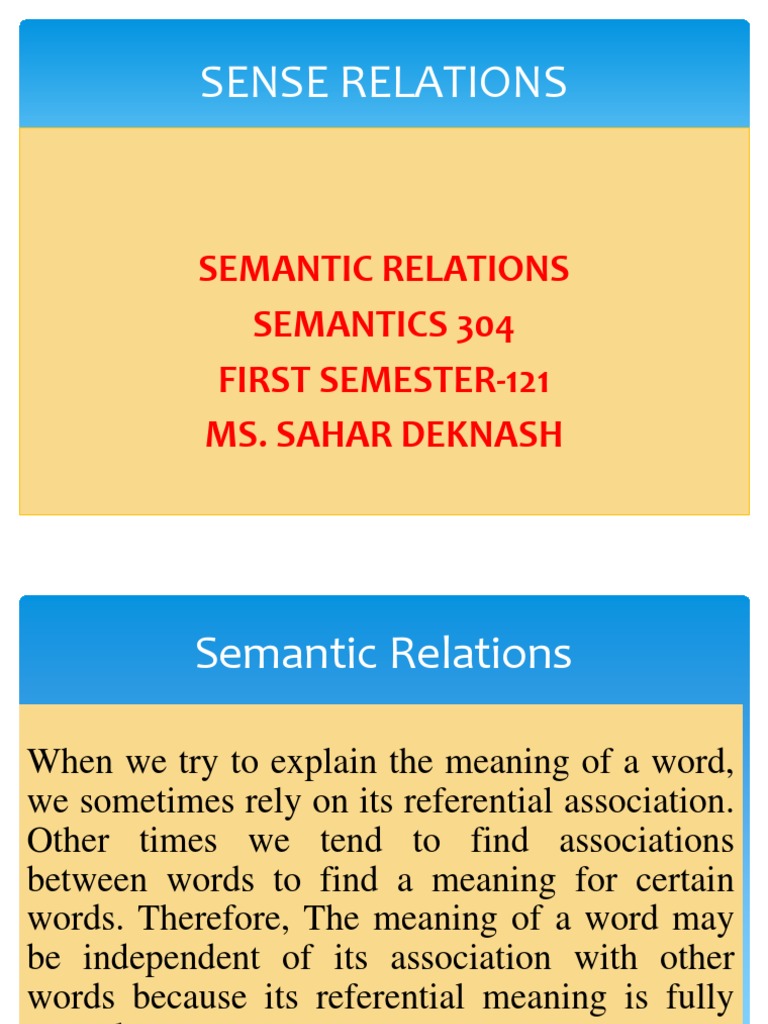 Semantics topics for presentation image