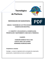 Instituto Tecnológico de Pachuca.: Administración Del Mantenimiento. Grupo B