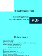 Infrared Spectroscopy Part 1: Lecture Supplement: Take One Handout From The Stage